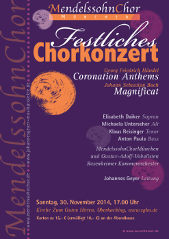 Konzertplakat festliches Chorkonzert von www.wunschkunst.de