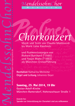 Konzertplakat Psalmen gestaltet von www.wunschkunst.de